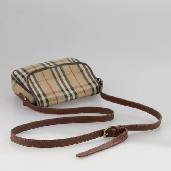 BURBERRY Nova Check Shoulder Bag Canvas Beige Auth - Picture 6 of 16